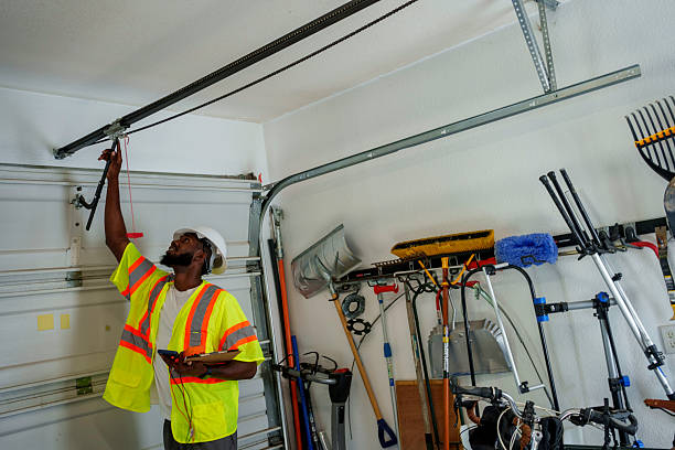 Professional Garage Door Panel Replacement technician working in Estancia, NM